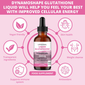 Mesure de 2 ml de Glutathione Liposomal 2000mg baanaas