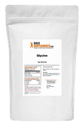 Mesure de 3g de poudre de glycine BulkSupplements