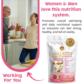 Mesure de Gold Vital Life Collagène Peptides avec une cuillère