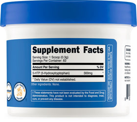 Mesure de poudre de 5-HTP Nutricost dans une cuillère