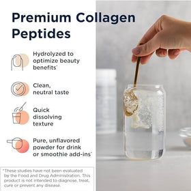 Mesure de poudre de collagène Beauté Entière Designs for Health avec cuillère