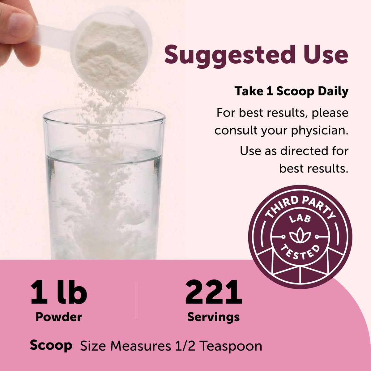 Mesure de poudre de Myo-Inositol et D-Chiro Inositol dans un verre