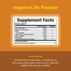 Mesure de poudre RegenerLife prête à être mélangée