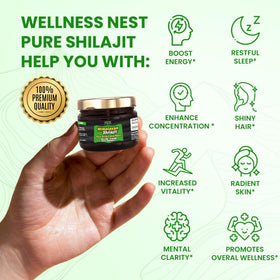 Mesure du Shilajit pur Himalayen avec cuillère incluse
