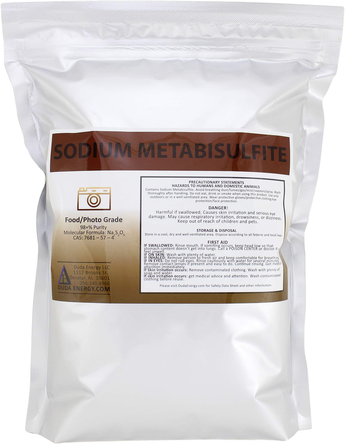 Métabisulfite de Sodium Alimentaire 98,6% Pur en cristaux blancs