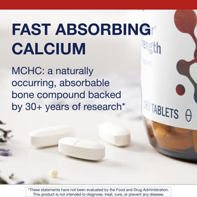 Metagenics Bone Builder Extra Strength comprimés sur une table