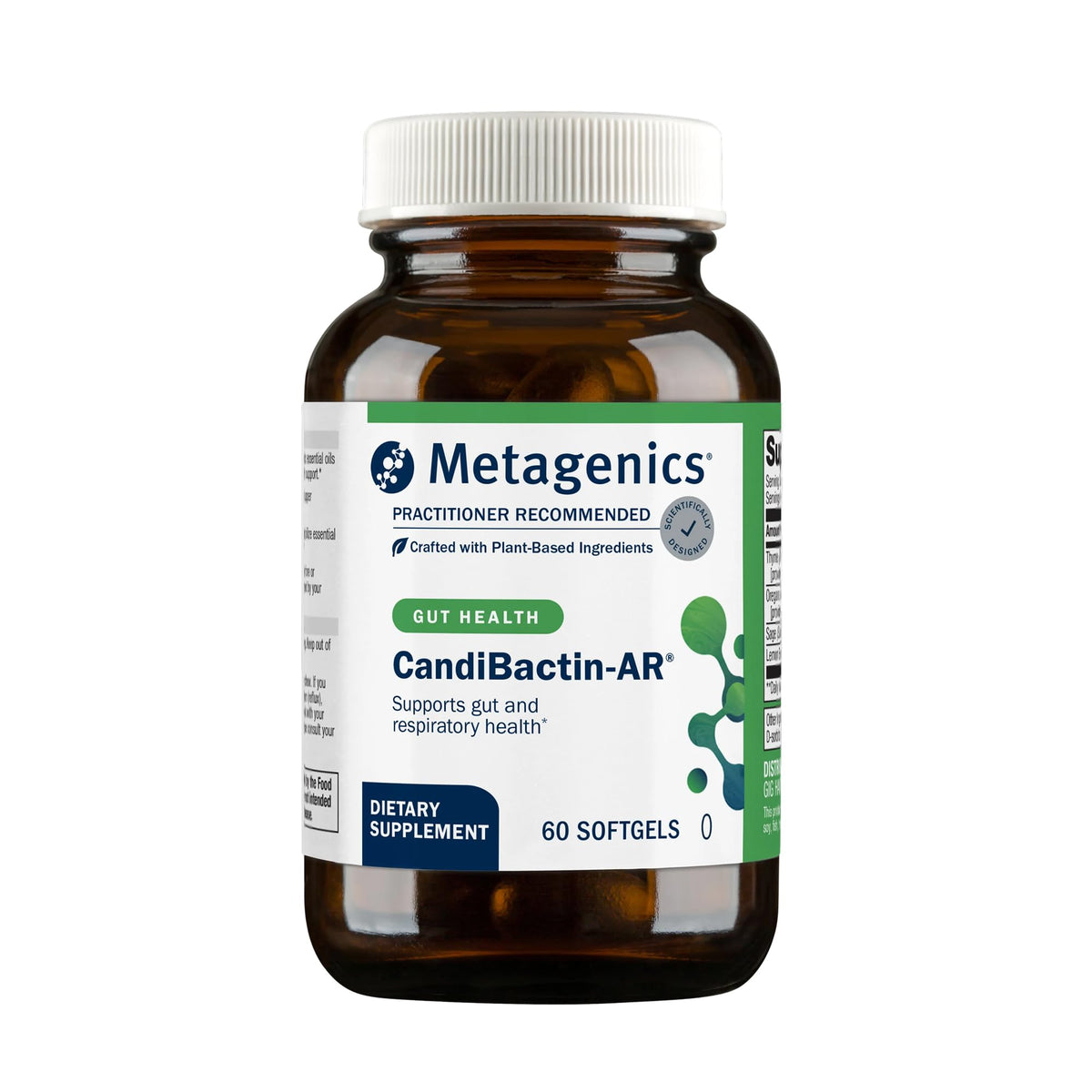 Metagenics CandiBactin-AR 60 gélules molles en vue de face