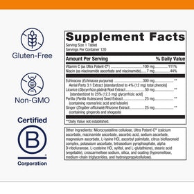 Metagenics Echinacea Synergy comprimés dans la main