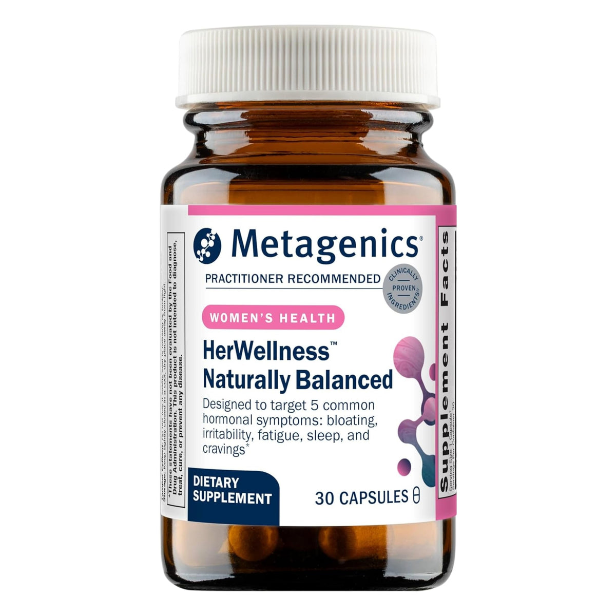Metagenics HerWellness Équilibre Naturel 30 capsules vue de face