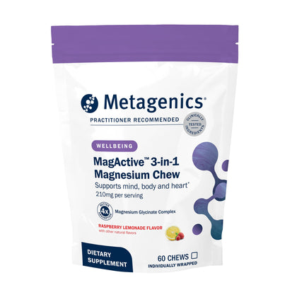 Metagenics MagActive 60 gommes au goût framboise-limonade, vue de face
