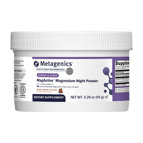 Metagenics MagActive Poudre de Magnésium Nuit 93 g saveur fruits rouges vue avant