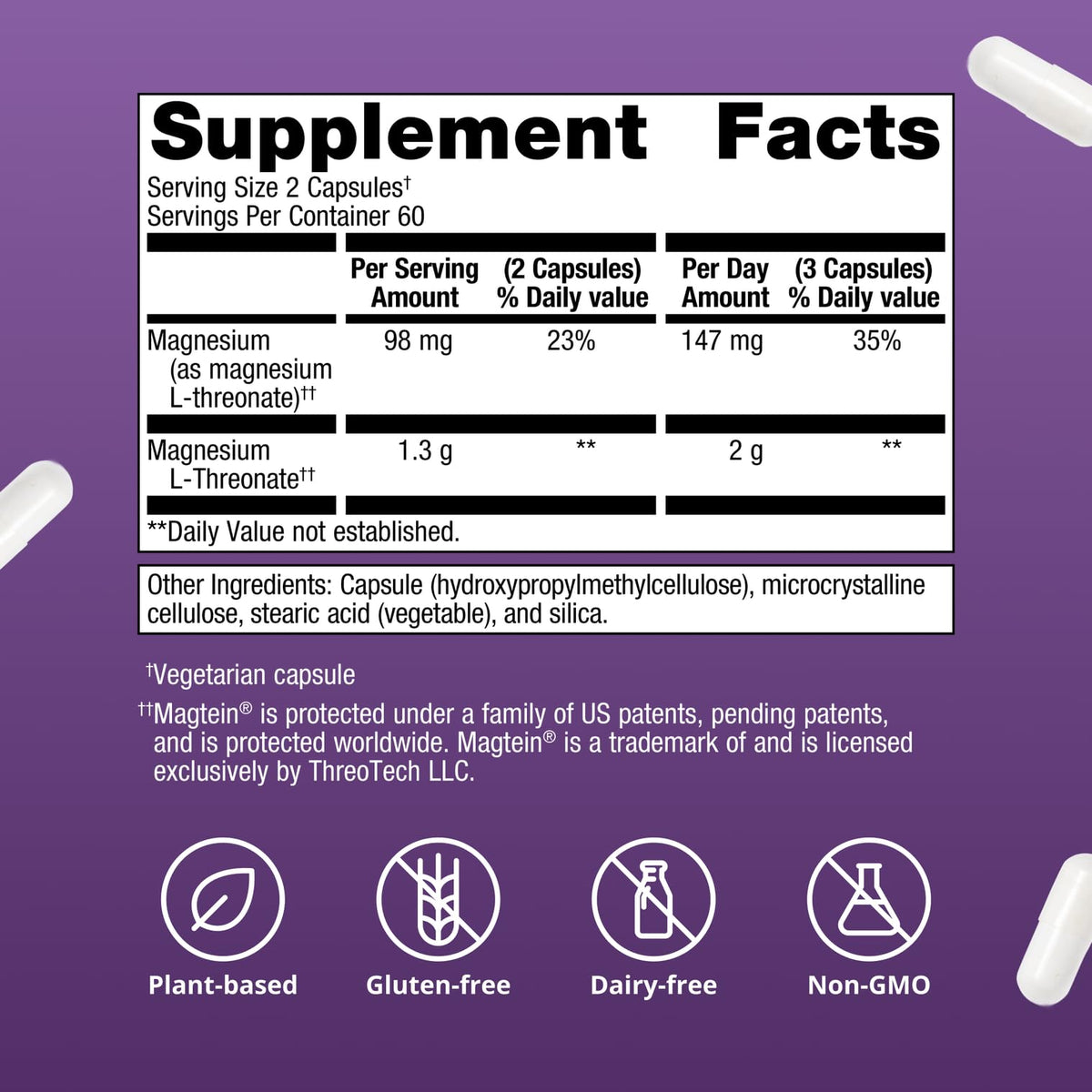 Metagenics Magnésium L-Thréonate 120 capsules - prise quotidienne