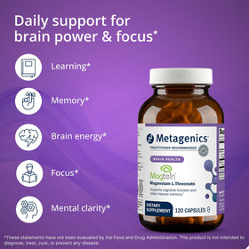 Metagenics Magnésium L-Thréonate 120 capsules - vue arrière
