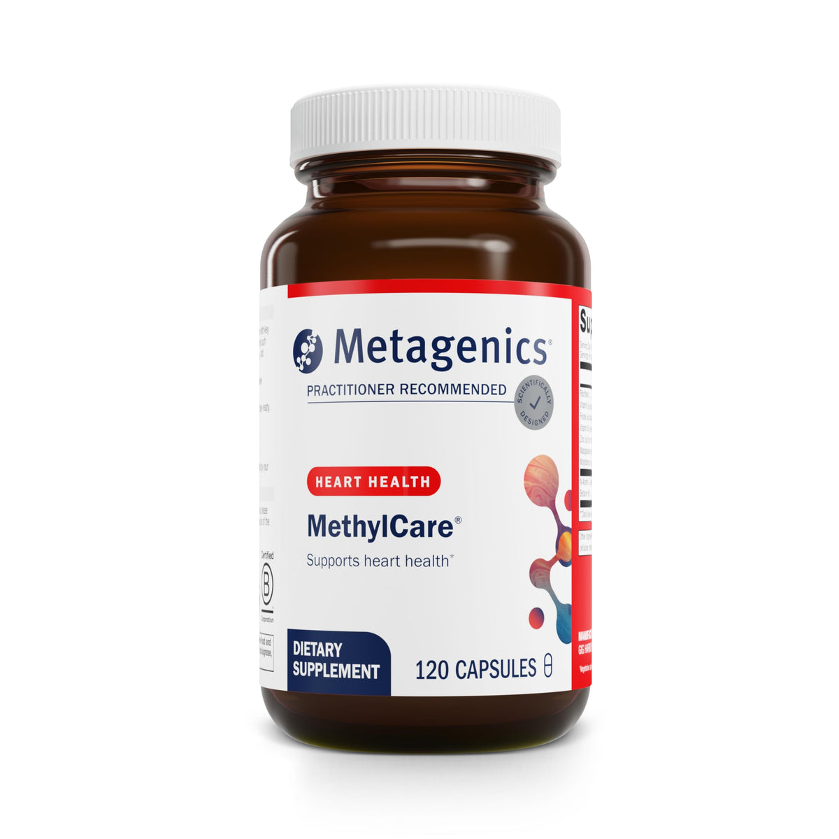 Metagenics MethylCare 120 capsules vue de face avec étiquette