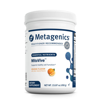 Metagenics MitoVive complément alimentaire en poudre orange vue de face