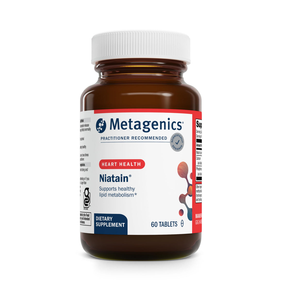 Metagenics Niatain 500 mg 60 comprimés devant l'emballage