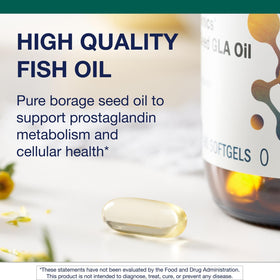 Metagenics OmegaGenics huile de graine de bourrache 240 mg, étiquette des ingrédients