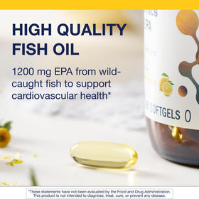 Metagenics OmegaGenics Huile de Poisson EPA 1200 - étiquette avec détails