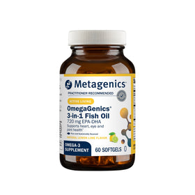 Metagenics OmegaGenics Huile de Poisson EPA-DHA 720 mg, flacon avant