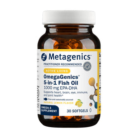 Metagenics OmegaGenics Huile de Poisson Omega-3 1000mg EPA DHA gélules molles