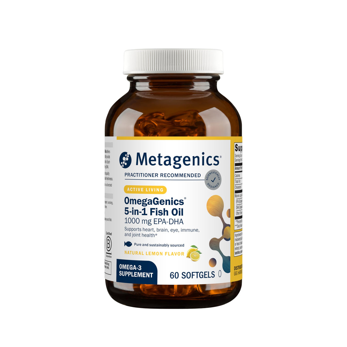Metagenics OmegaGenics Omega-3 1000mg EPA DHA 60 gélules vue de face