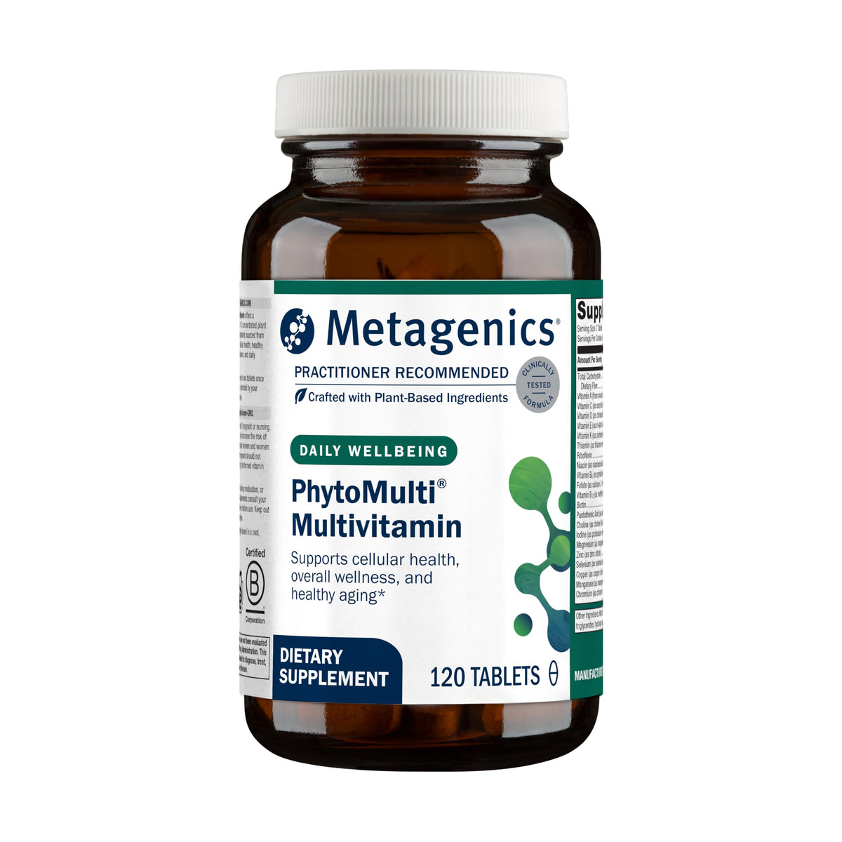 Metagenics PhytoMulti Multivitamine Sans Fer 120 Comprimés vue avant