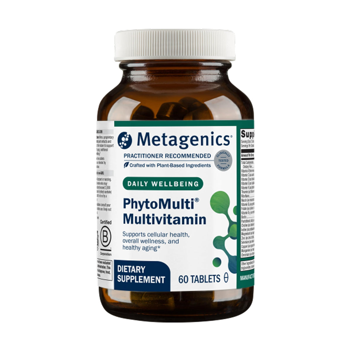 Metagenics PhytoMulti Multivitamine Sans Fer boîte de 60 comprimés vue de face