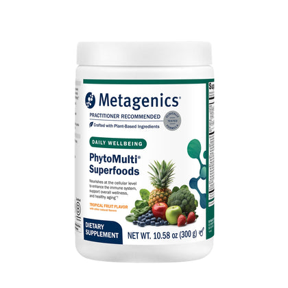 Metagenics PhytoMulti Superfoods poudre de fruits tropicaux vue avant