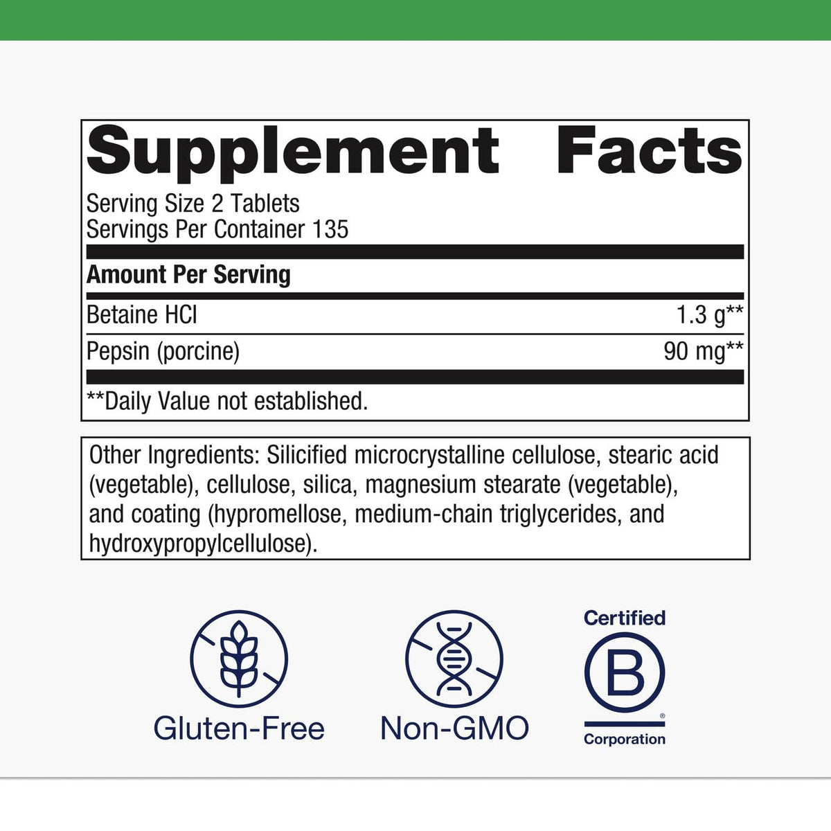 Metagenics SpectraZyme Betaine HCl capsules ouvertes montrant leur contenu
