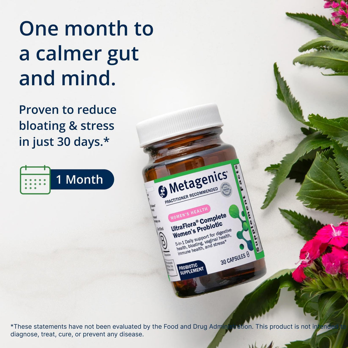Metagenics UltraFlora Complète Probiotique Femme 30 Capsules - capsules à l'intérieur