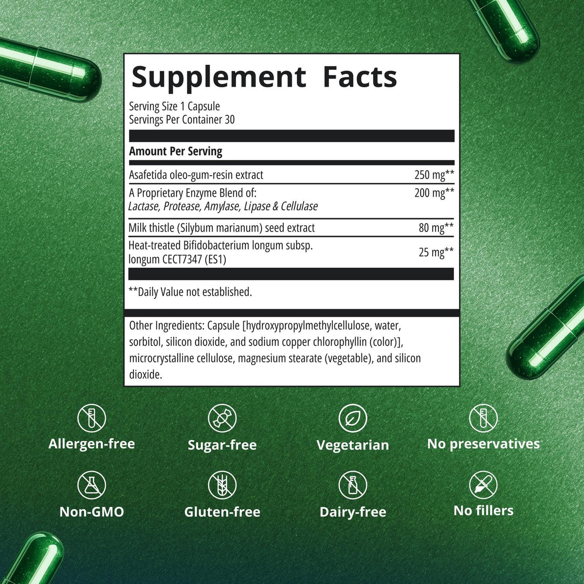 Metagenics UltraFlora Night Rest & daily capsules ouvertes