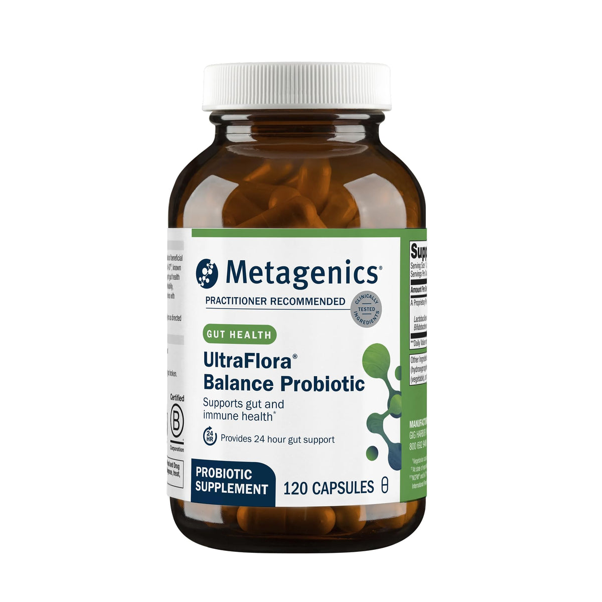 Metagenics UltraFlora Probiotique 120 capsules vue de face