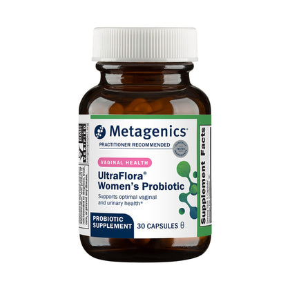 Metagenics UltraFlora Probiotique Femme 30 capsules devant l'emballage