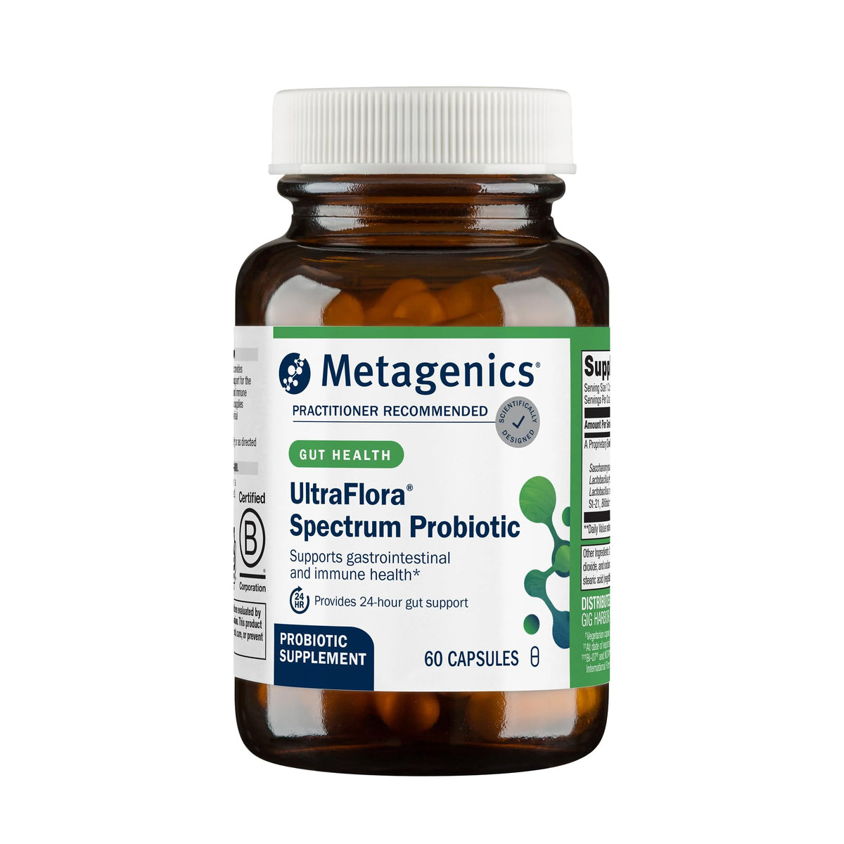 Metagenics UltraFlora Spectrum 60 capsules en vue de face