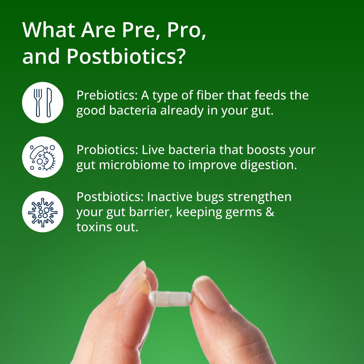 Metagenics UltraFlora Triplebiotic capsules ouvertes