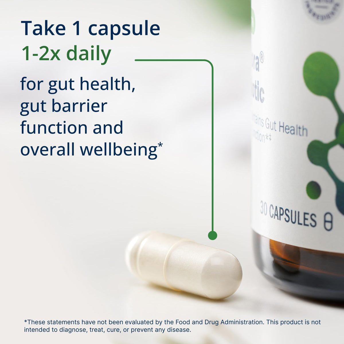 Metagenics UltraFlora Triplebiotic capsules vue de côté