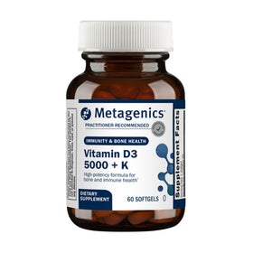 Metagenics Vitamine D3 et K2 5 000 UI avec MK-7, gélules en flacon