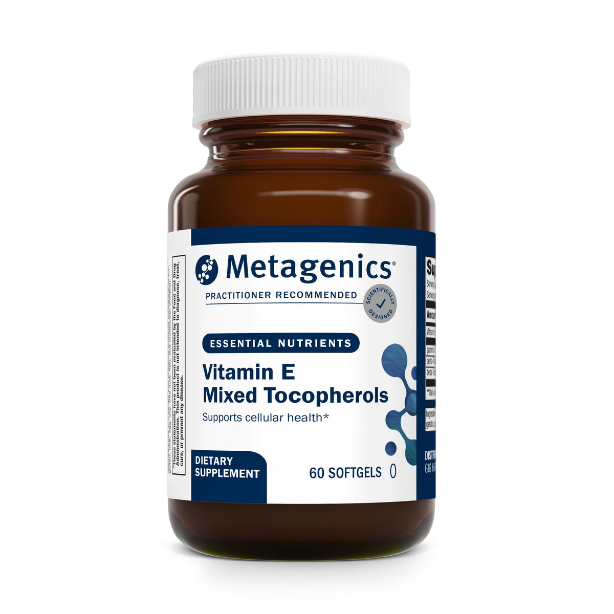 Metagenics Vitamine E Mélange de Tocophérols gélules molles vue de face