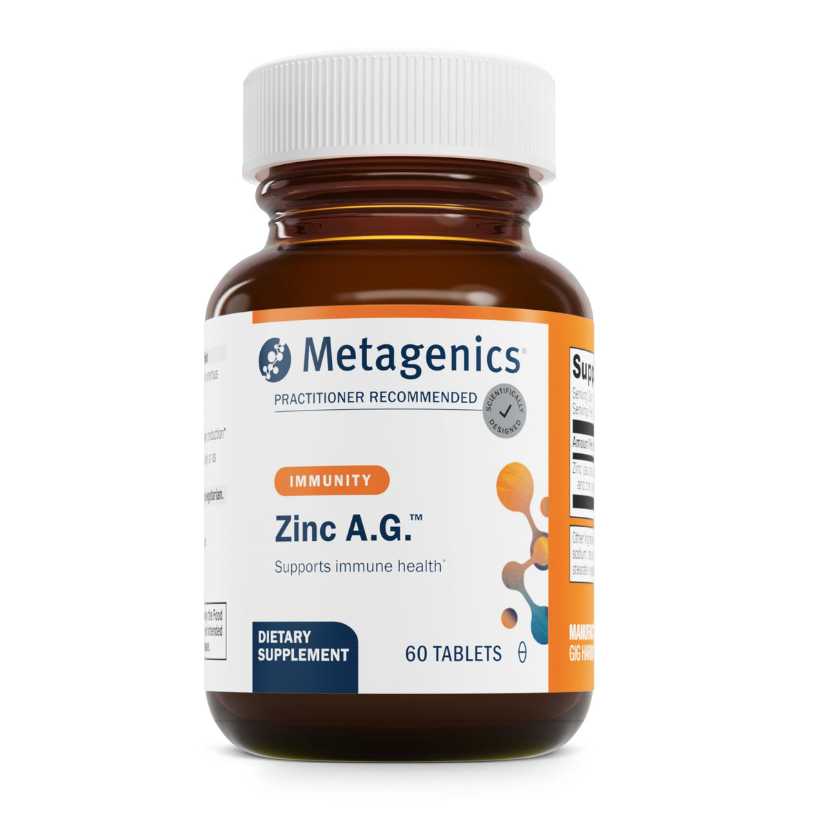 Metagenics Zinc A.G. 60 comprimés vue de face