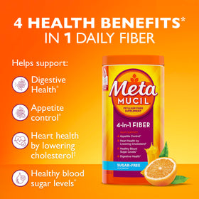 Metamucil 4-en-1 Complément Alimentaire 472g cuillère de poudre orange