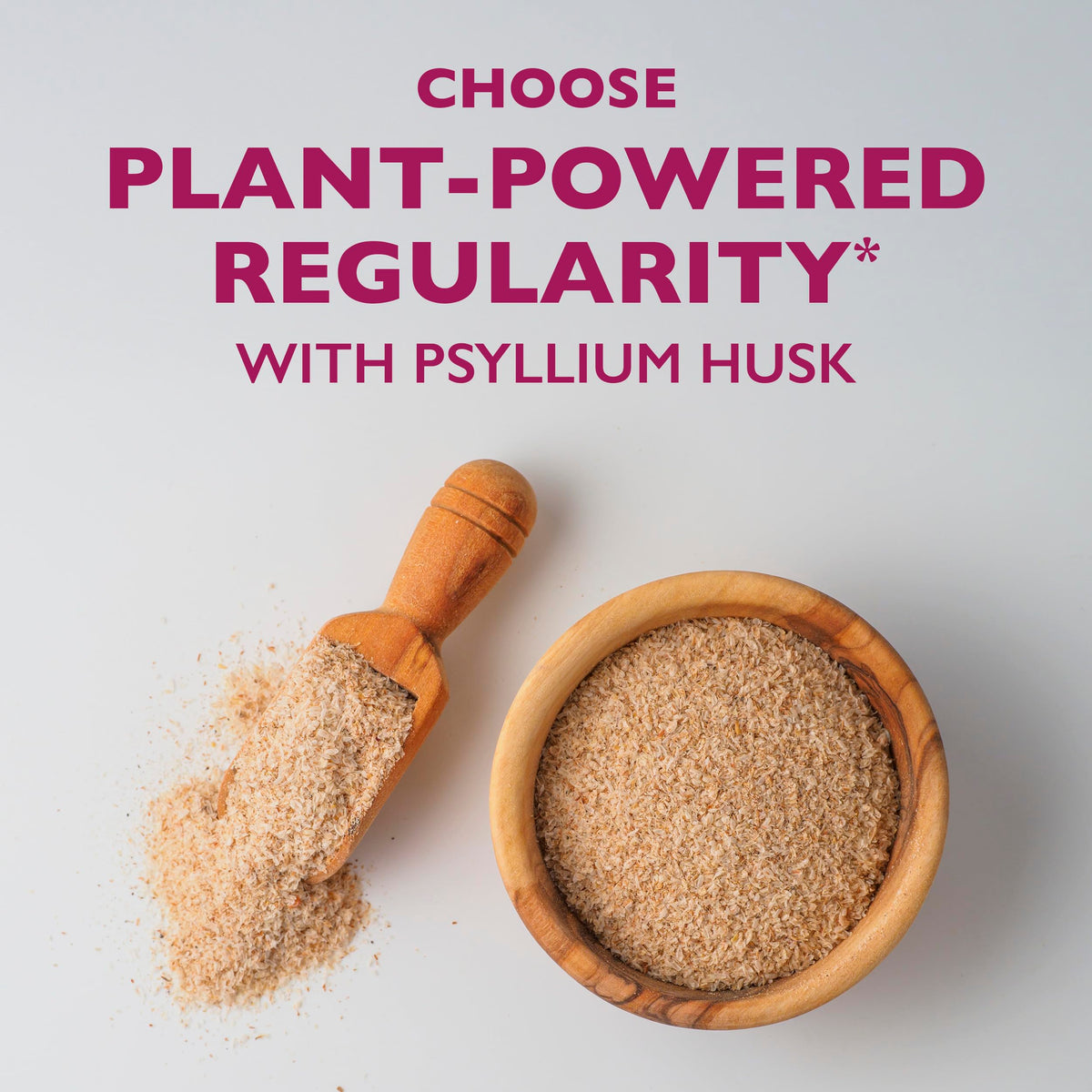 Metamucil 4-en-1 Poudre de Psyllium 762g sur une table