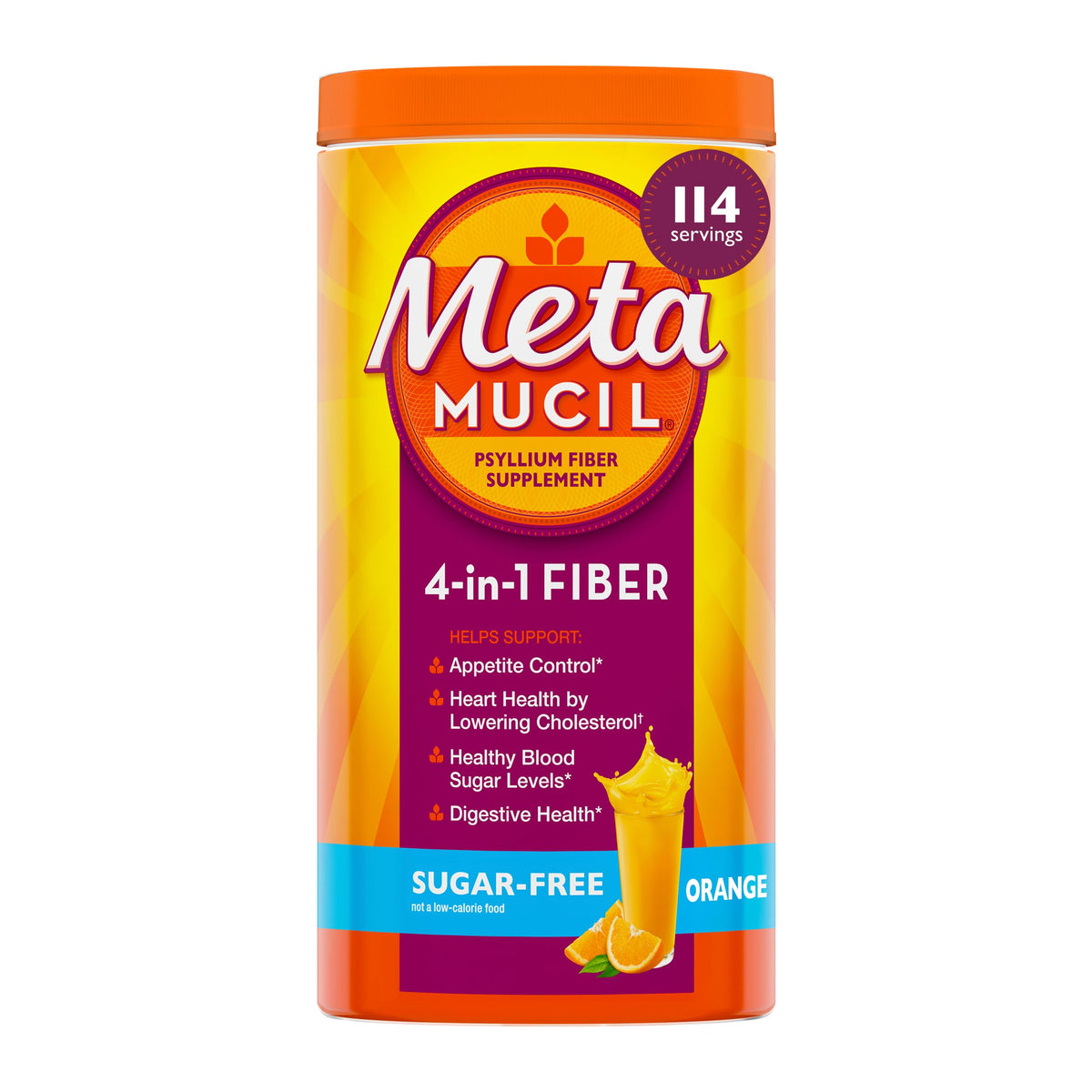 Metamucil 4-en-1 Poudre de Psyllium 762g vue de face