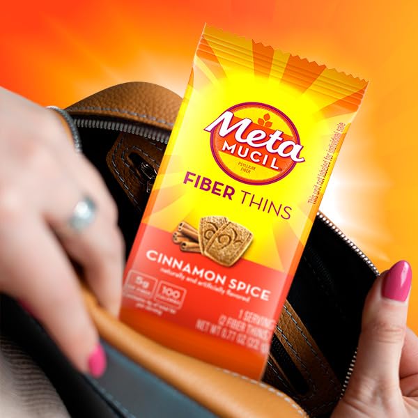 Metamucil Fiber Thins en présentation sur un comptoir