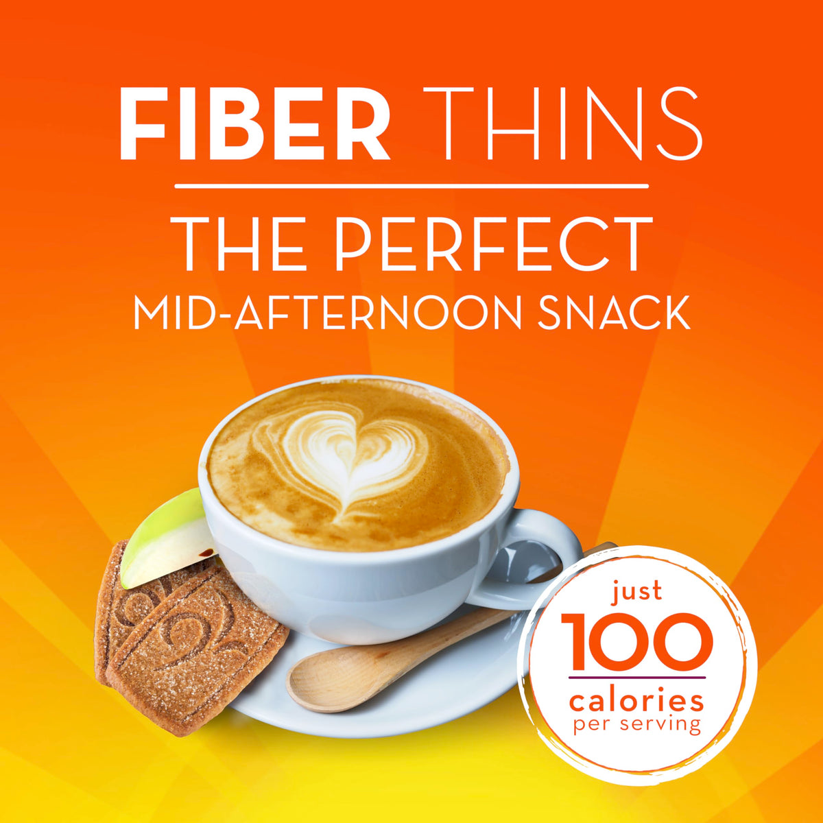 Metamucil Fiber Thins Pomme Croquante avec un verre d'eau