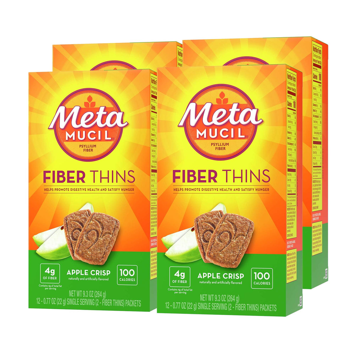 Metamucil Fiber Thins Pomme Croquante paquet de 48 portions