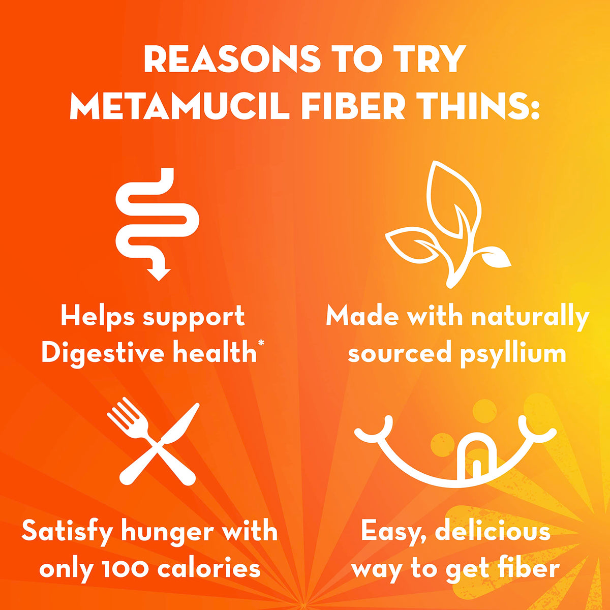 Metamucil Fiber Thins Pomme Croquante portion individuelle