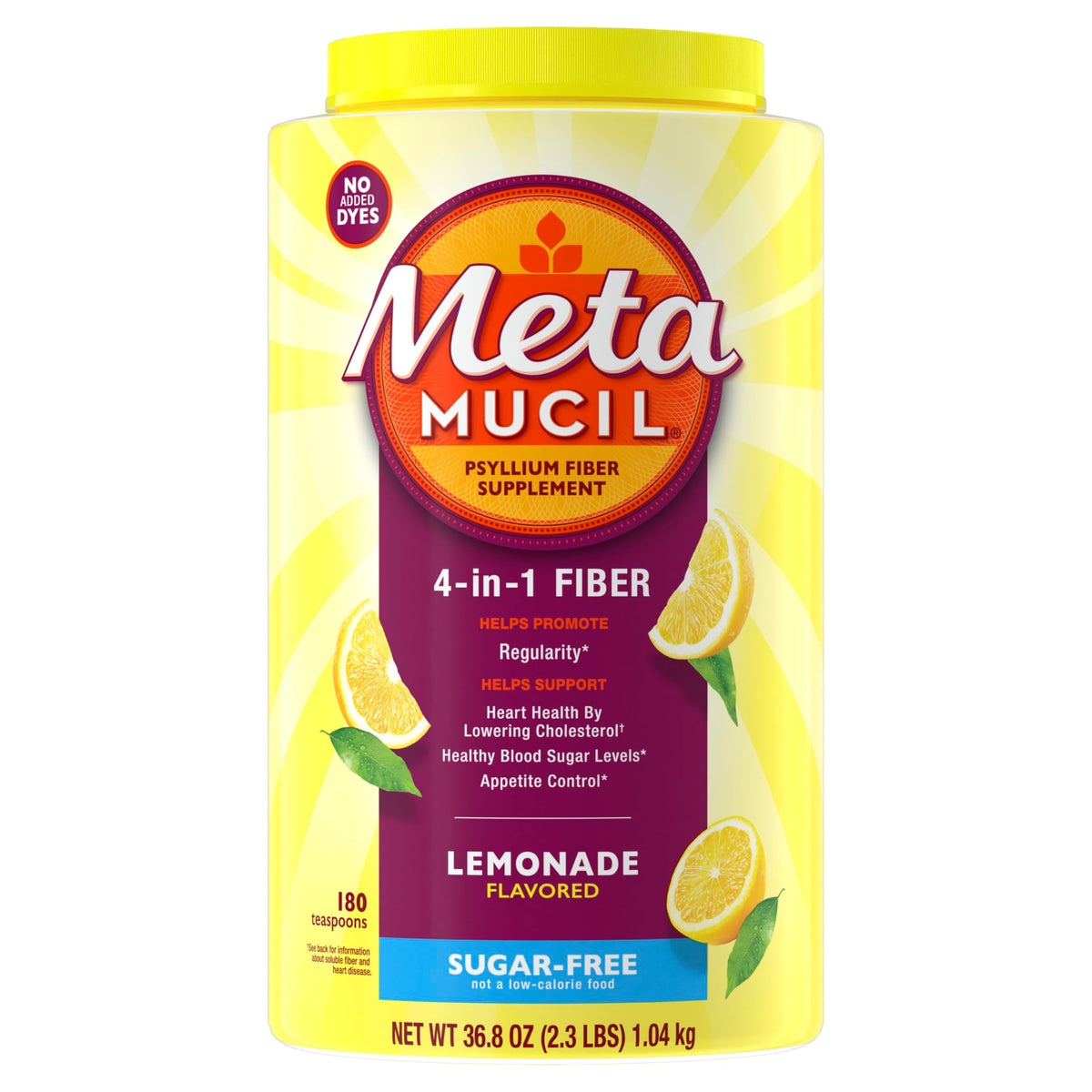 Metamucil Poudre Saveur Citronade 4-en-1 180 Cuillères vue avant