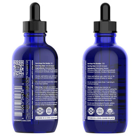 Methylene Blue 1% de Chemist Labs, flacon ouvert avec goutte en vue