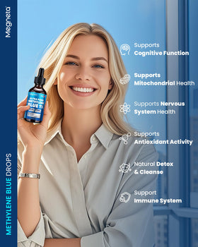 Methylene Blue 1% MEGNETA, vue latérale du flacon