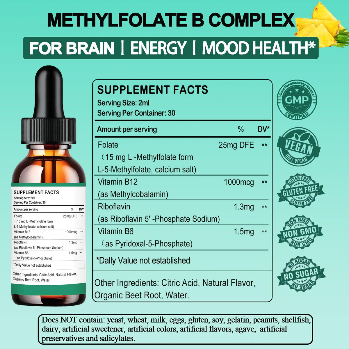 Methylfolate 15 mg AMENQ hHEALTH dans une main